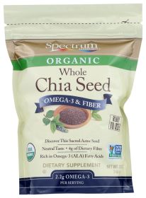 SPECTRUM NATURALS: Chia Seed Omega-3 and Fiber, 12 oz