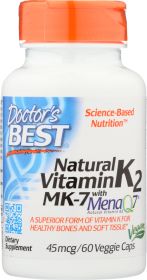 DOCTORS BEST: Vitamin K2 Menaq7, 60 VC