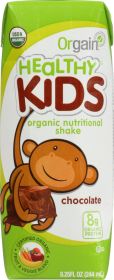 ORGAIN: Healthy Kids Organic Nutritional Shake Chocolate, 8.25 oz