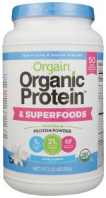 ORGAIN: Organic Protein & Superfoods Vanilla Bean Powder, 2.02 lb