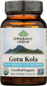 ORGANIC INDIA: Gotu Kola Herbal Supplement, 90 caps