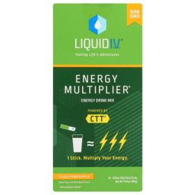 LIQUID IV: Energy Multiplier Yuzu Pineapple 10 Stick Packs, 5.64 oz