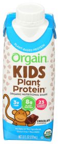 ORGAIN: Kids Plant Protein Shake Chocolate, 8 fo