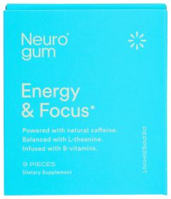 NEURO GUM: Gum Energy Focus Pprmnt, 9 PC